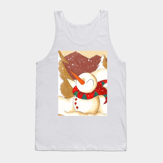 Mountainside Snowfall Tank Top by KristenOKeefeArt